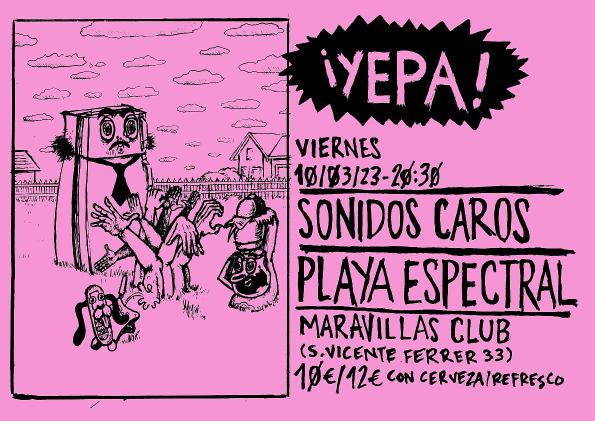 Fotografía promocional de Playa Espectral + Sonidos Caros en Maravillas Club