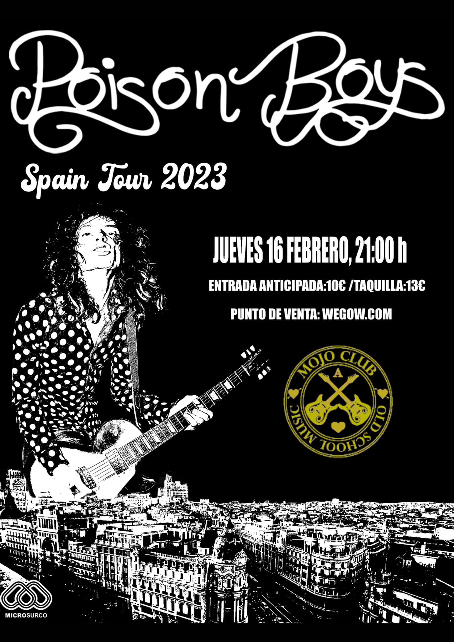 Fotografía promocional de POISON BOYS en el Mojo Club Tarragona