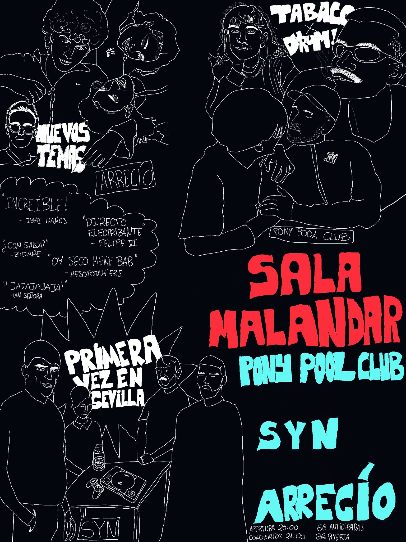 Promofoto von Pony pool club + SÝN + Arrecío.