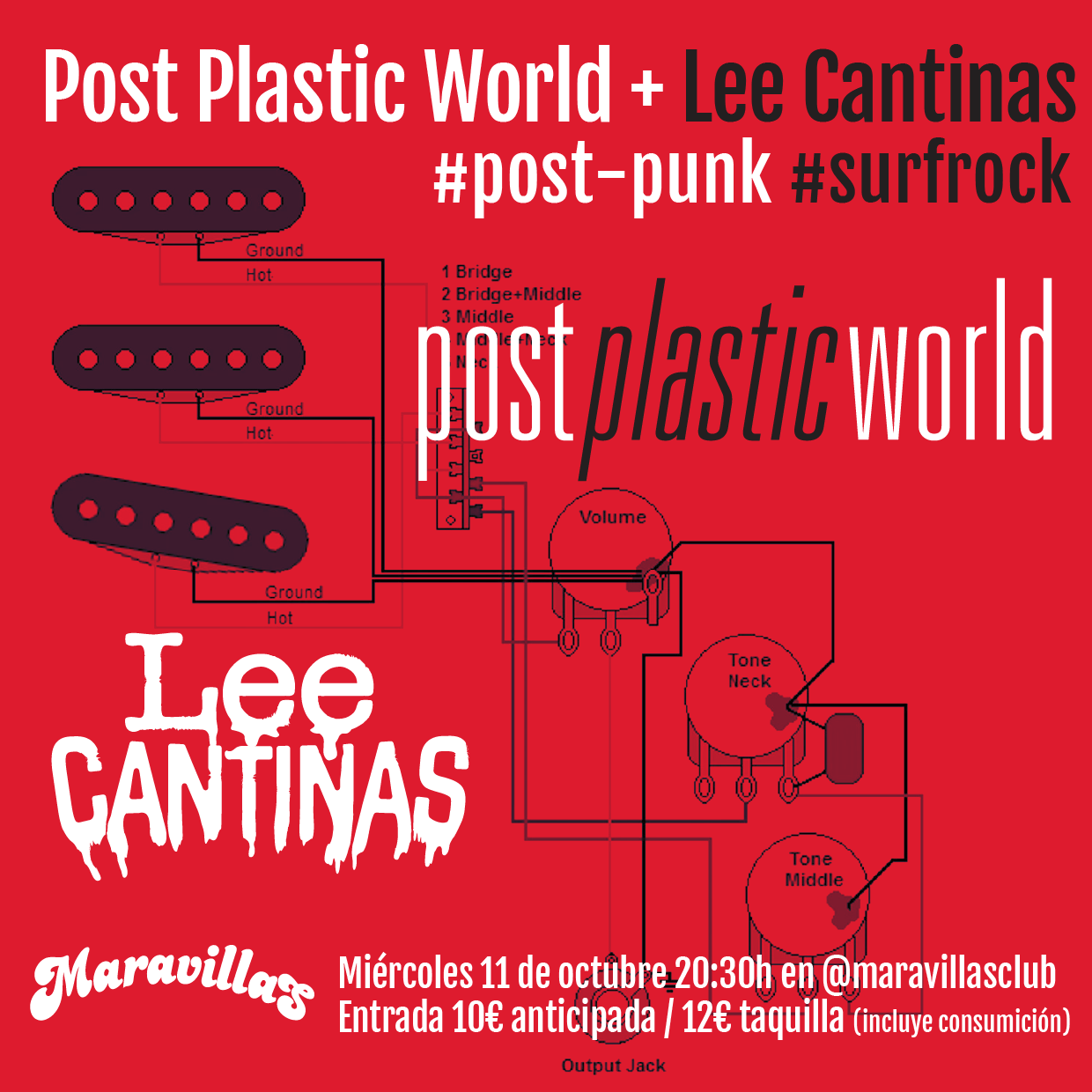 Fotografía promocional de Post Plastic World + Lee Cantinas en Maravillas Club
