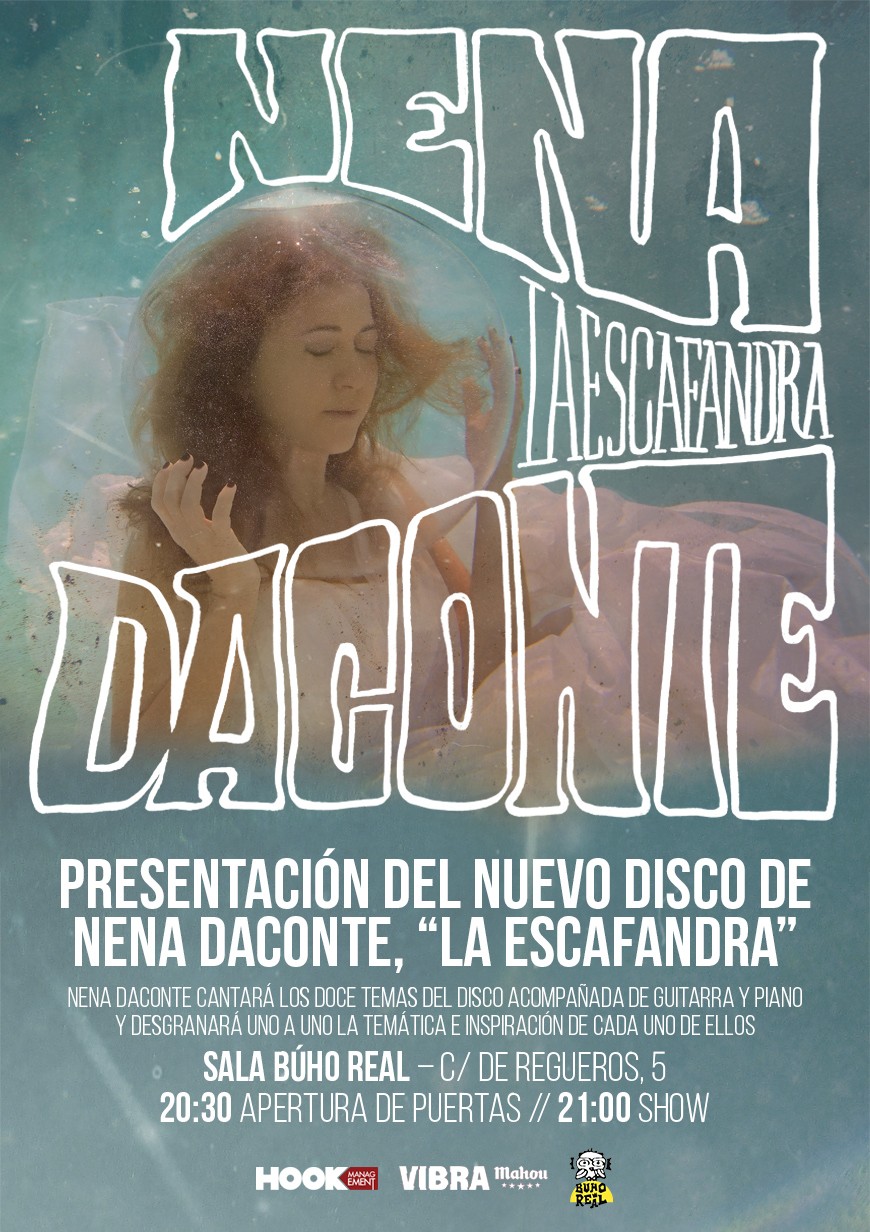 Fotografía promocional de Presentación del nuevo disco de NENA DACONTE: "La Escafandra"