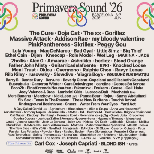 Fotografía promocional de Primavera Sound Barcelona 2026
