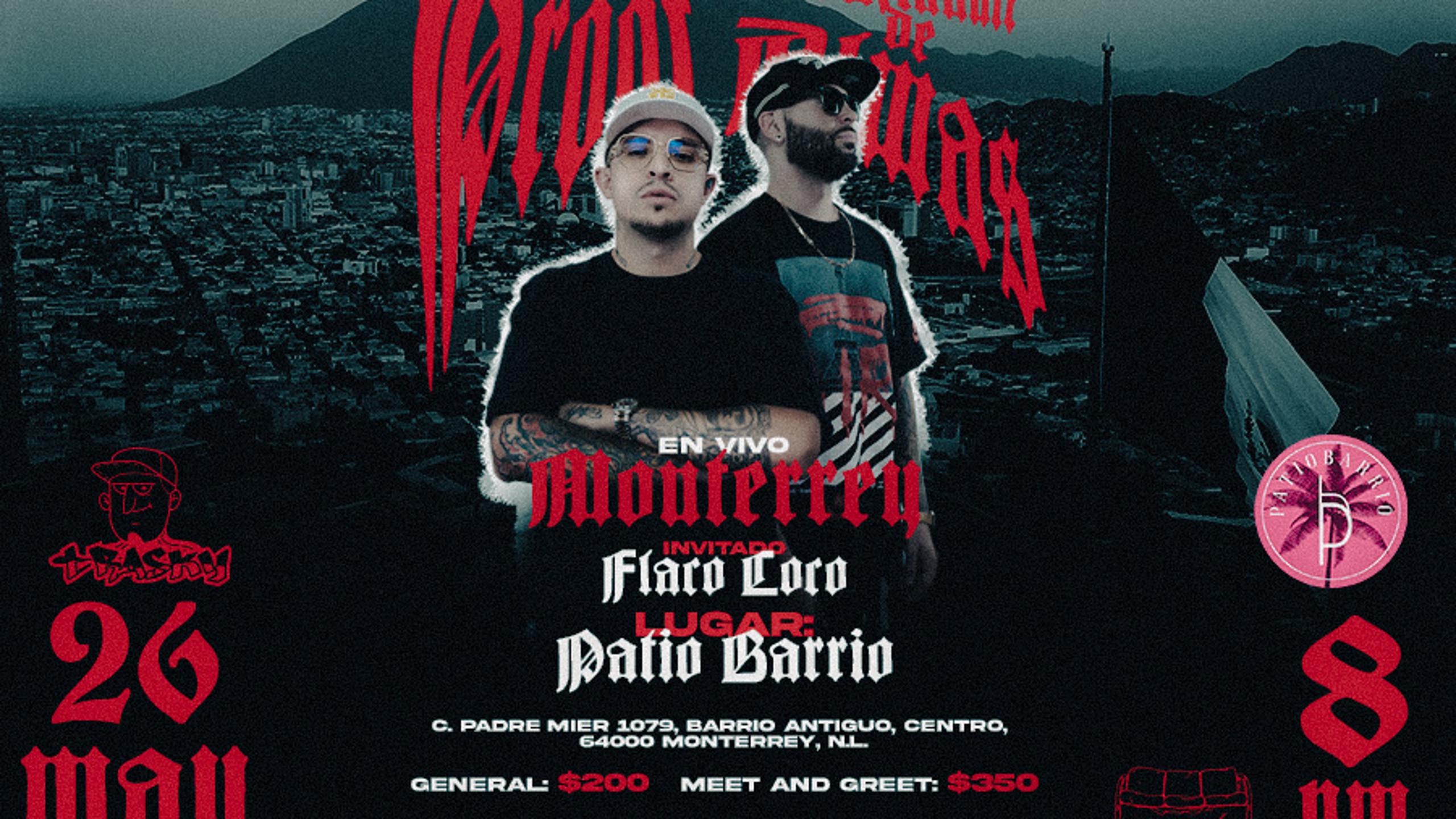 Proof Dr.m concert tickets for Patio Barrio, Monterrey Friday, 26 May