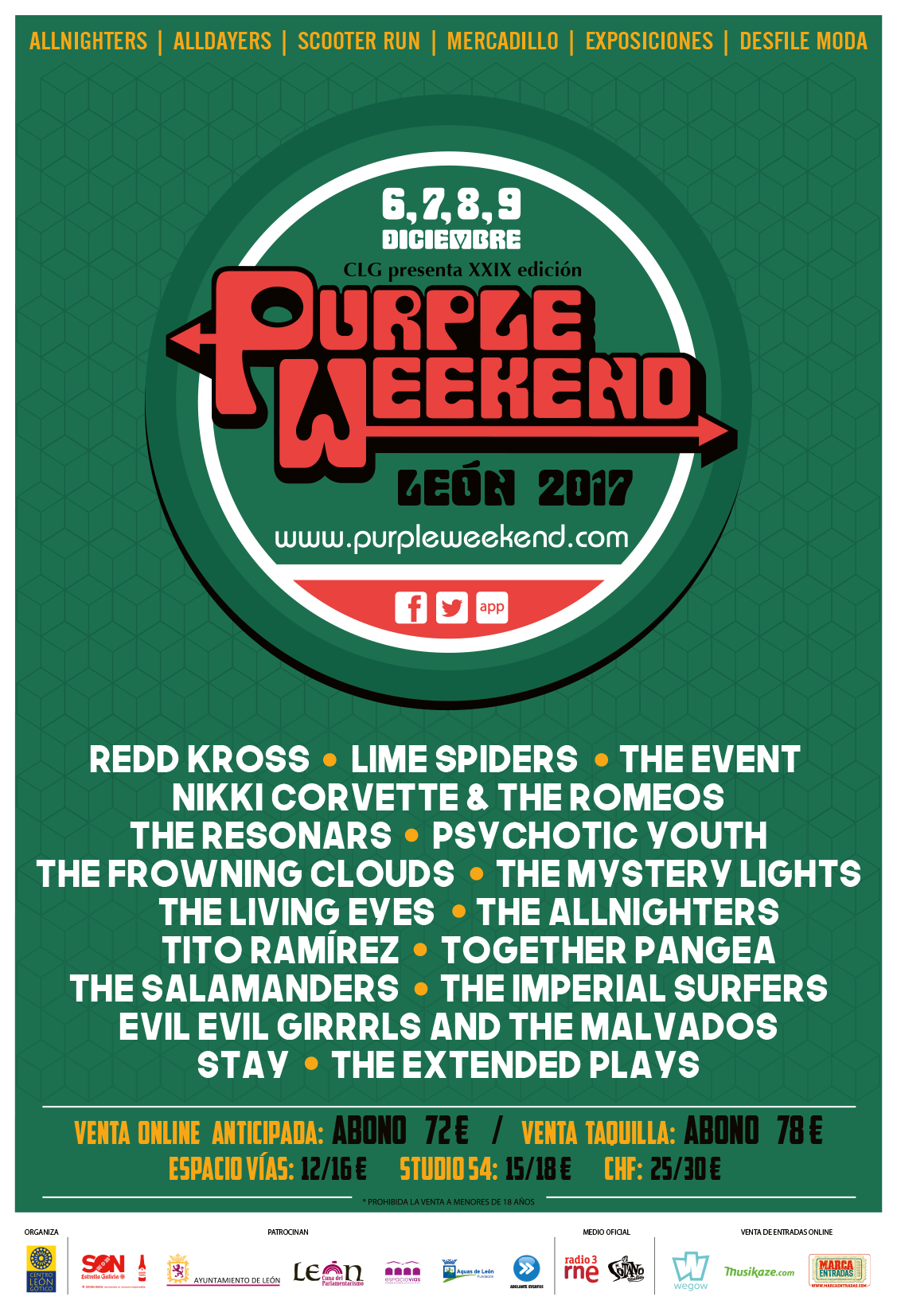 Fotografía promocional de Purple Weekend 2017