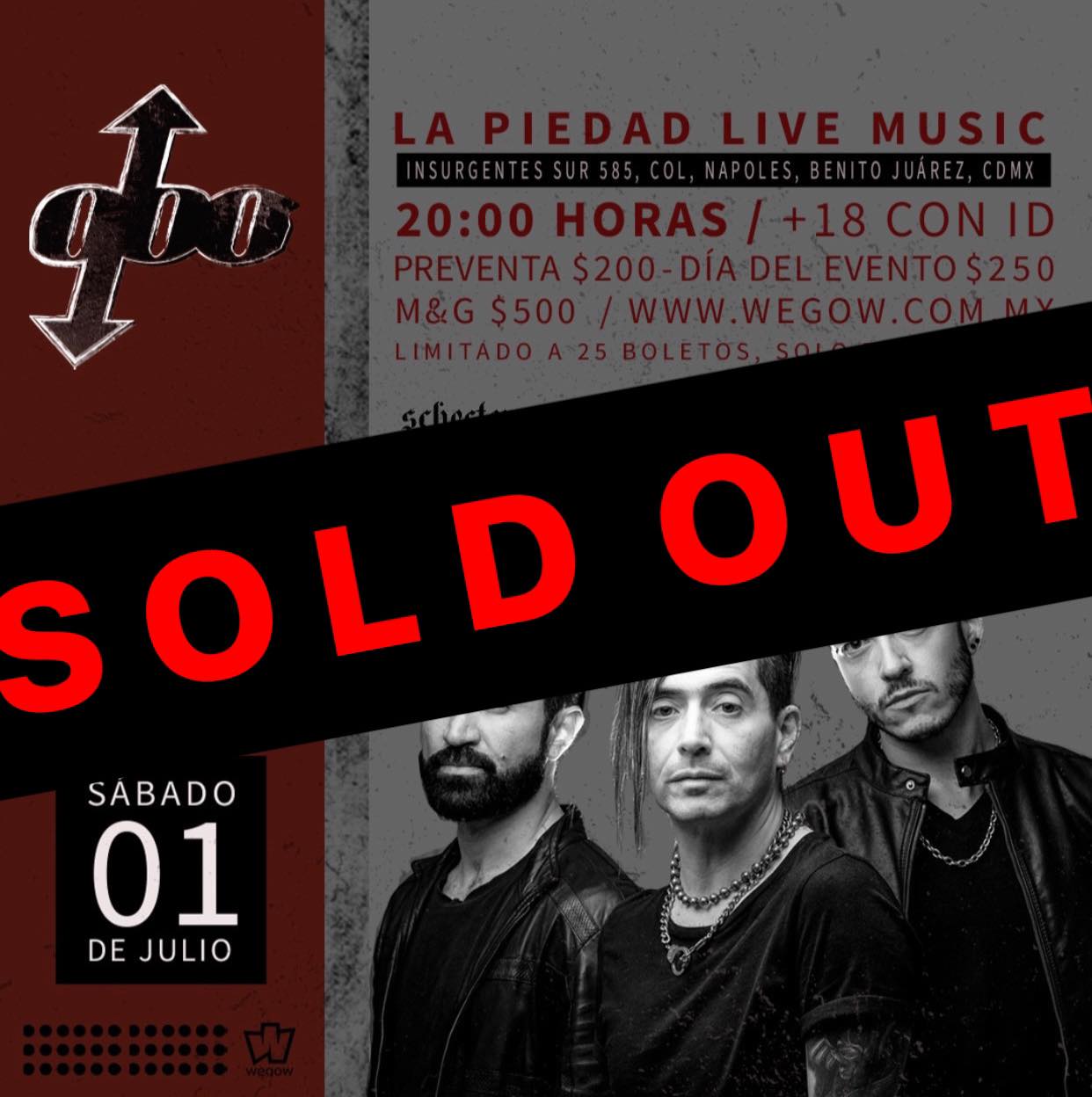 Fotografía promocional de qbo en La Piedad Live Music (SOLD OUT)