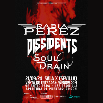 Fotografía promocional de Rabia Perez, Dissients & Soul Drain en Sevilla