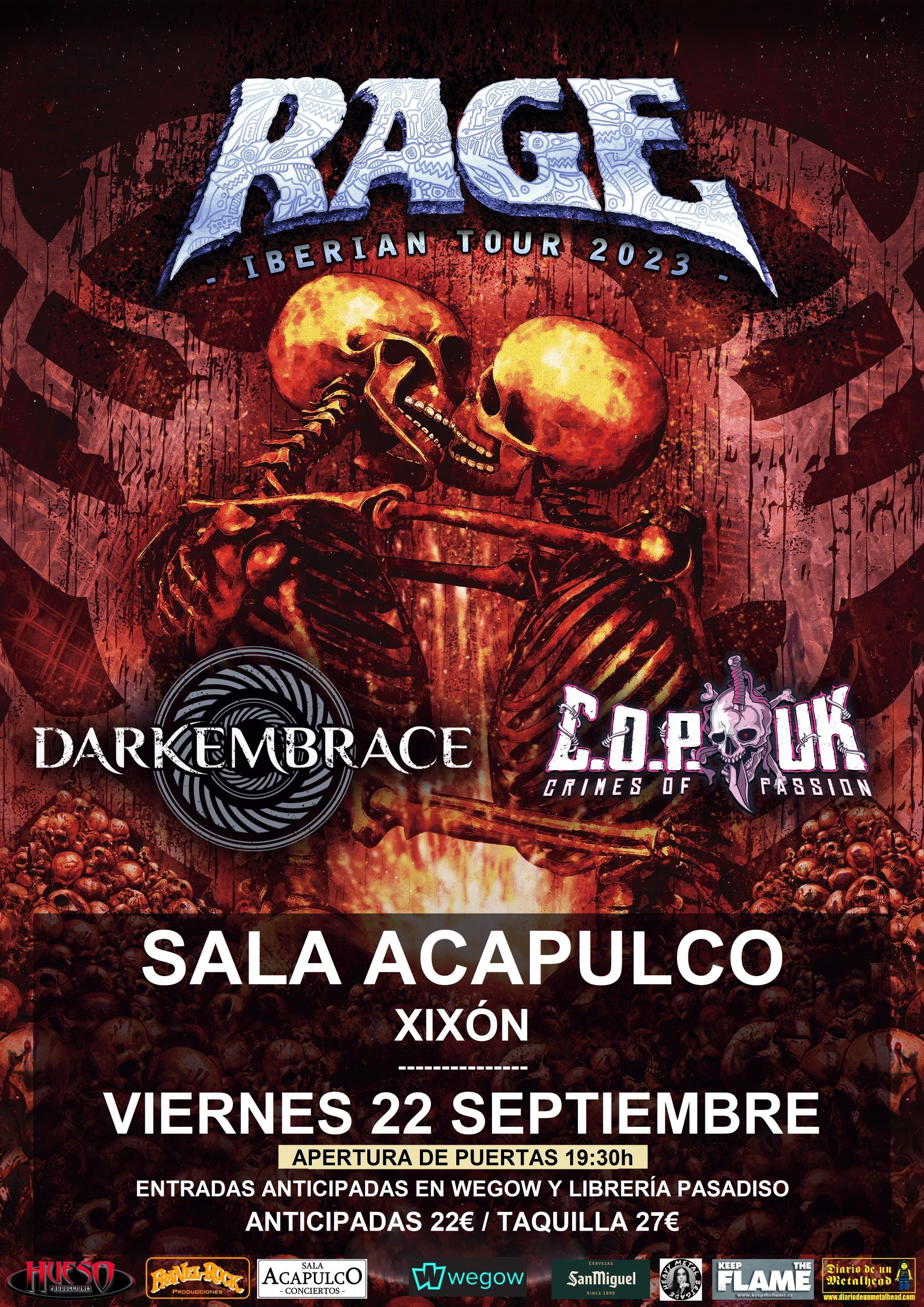 Fotografía promocional de RAGE en Gijón