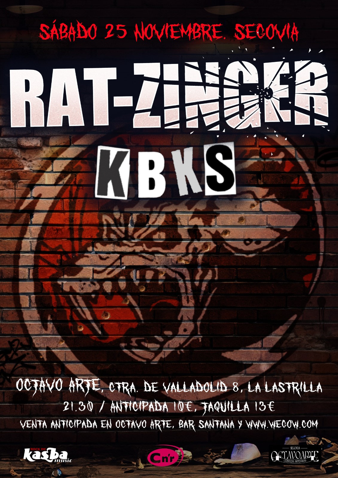 Fotografía promocional de RAT-ZINGER + K.B.K.S. EN OCTAVO ARTE, SEGOVIA