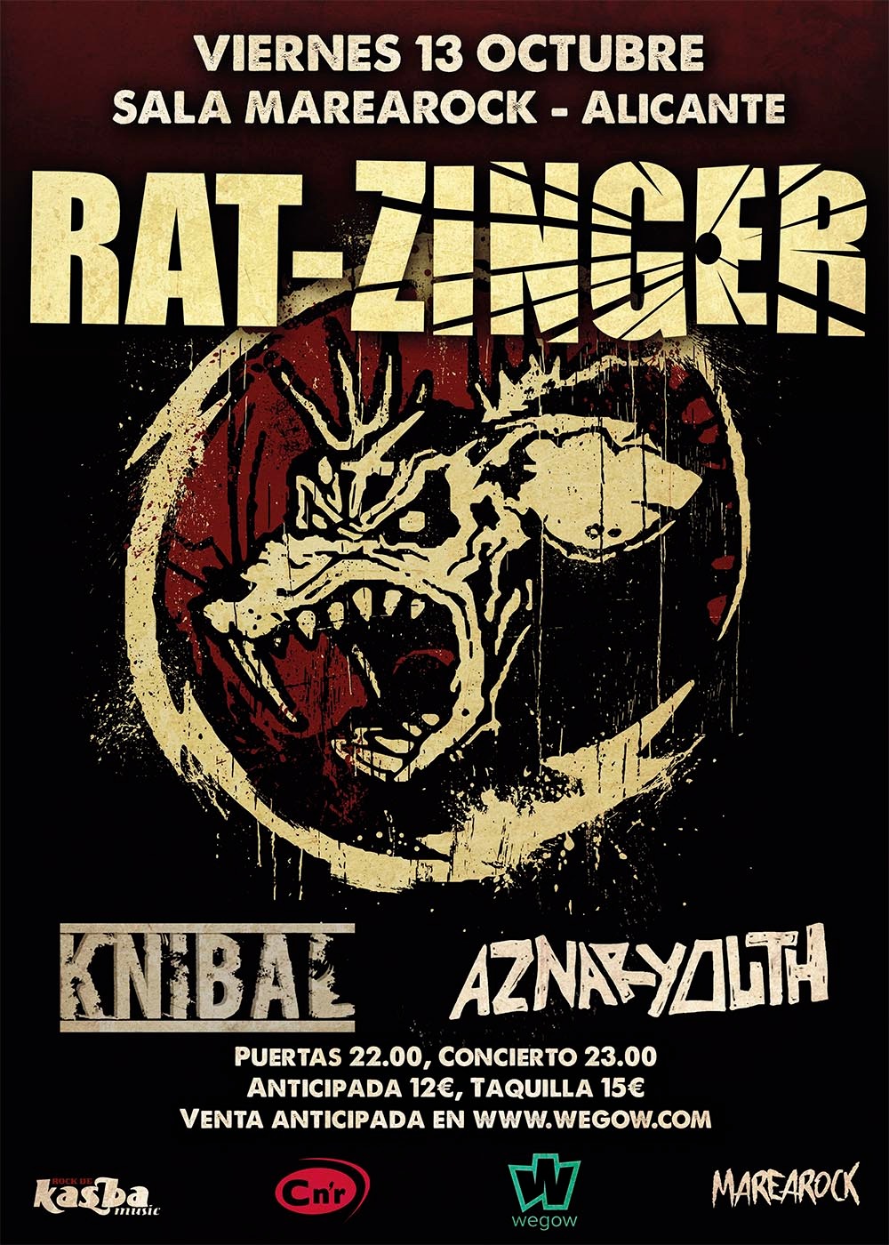 Fotografía promocional de RAT-ZINGER + KNIBAL + AZNAR YOUTH en ALICANTE