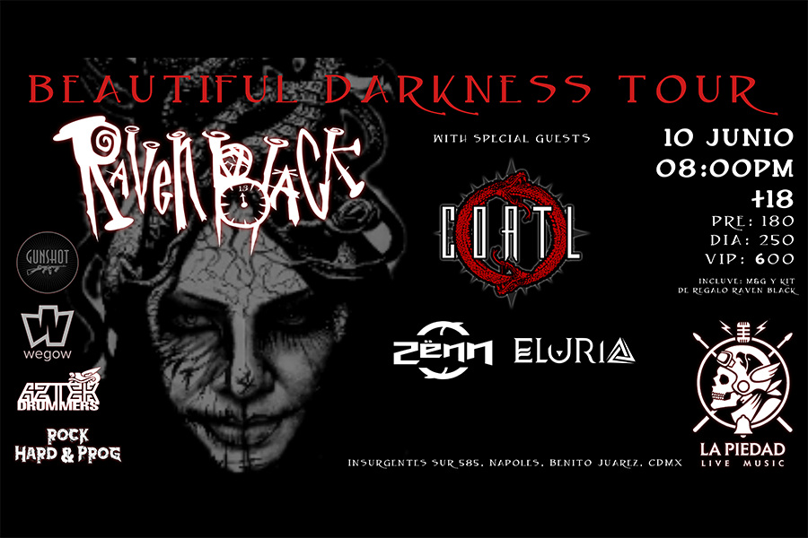 Fotografía promocional de Raven Black en La Piedad Live Music