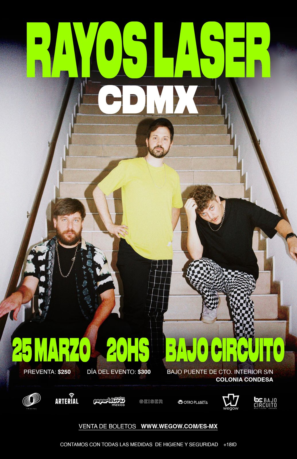 Fotografía promocional de Rayos Láser en CDMX