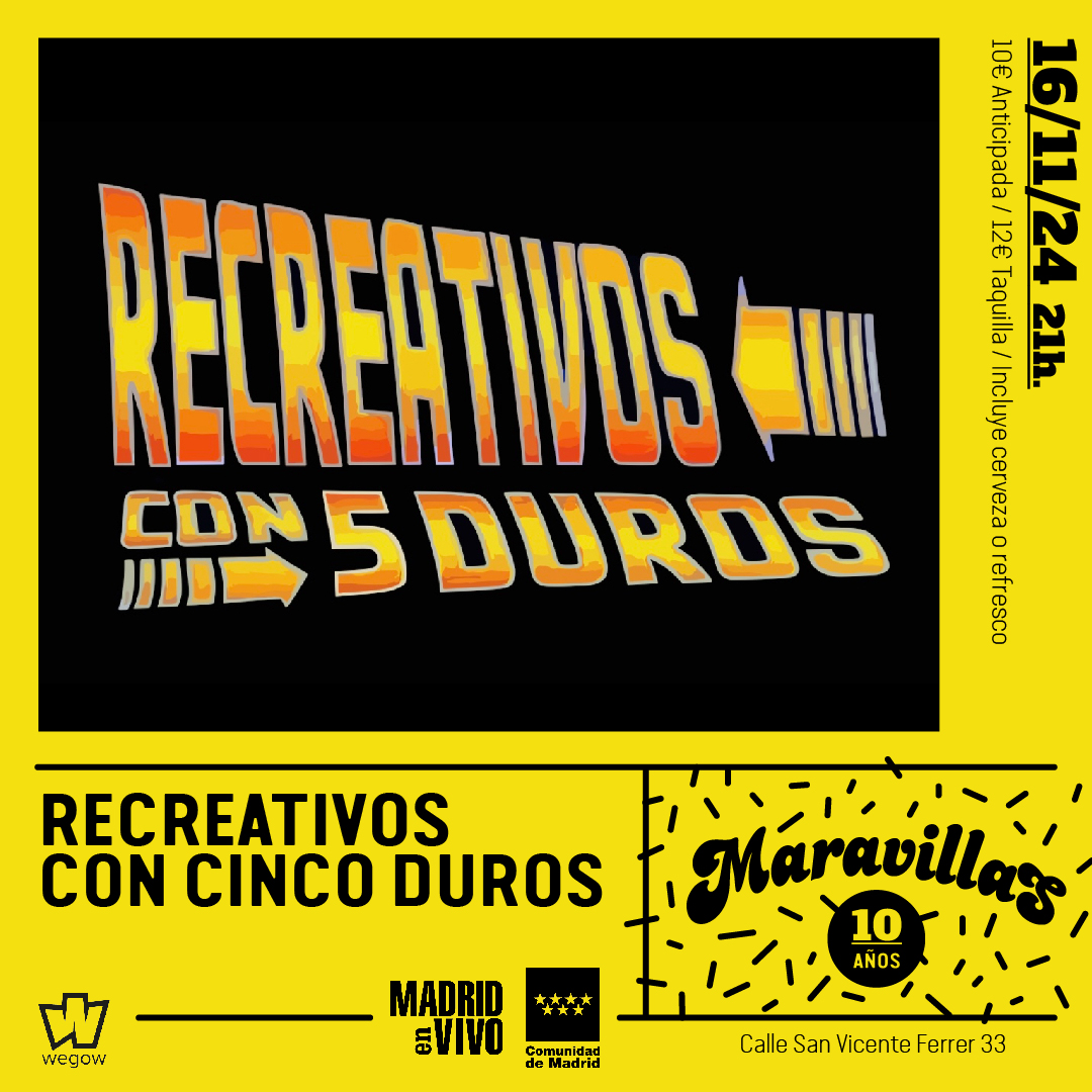 Fotografía promocional de Recreativos Con Cinco Duros en Maravillas Club