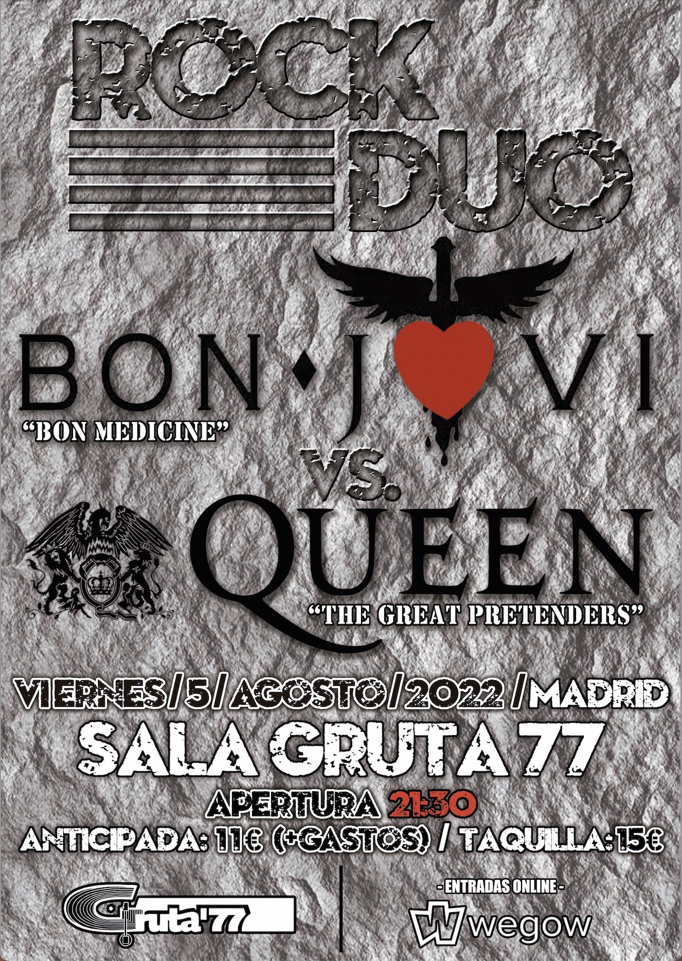 Fotografía promocional de ROCK DUO - Bon Jovi Vs. Queen (Madrid)