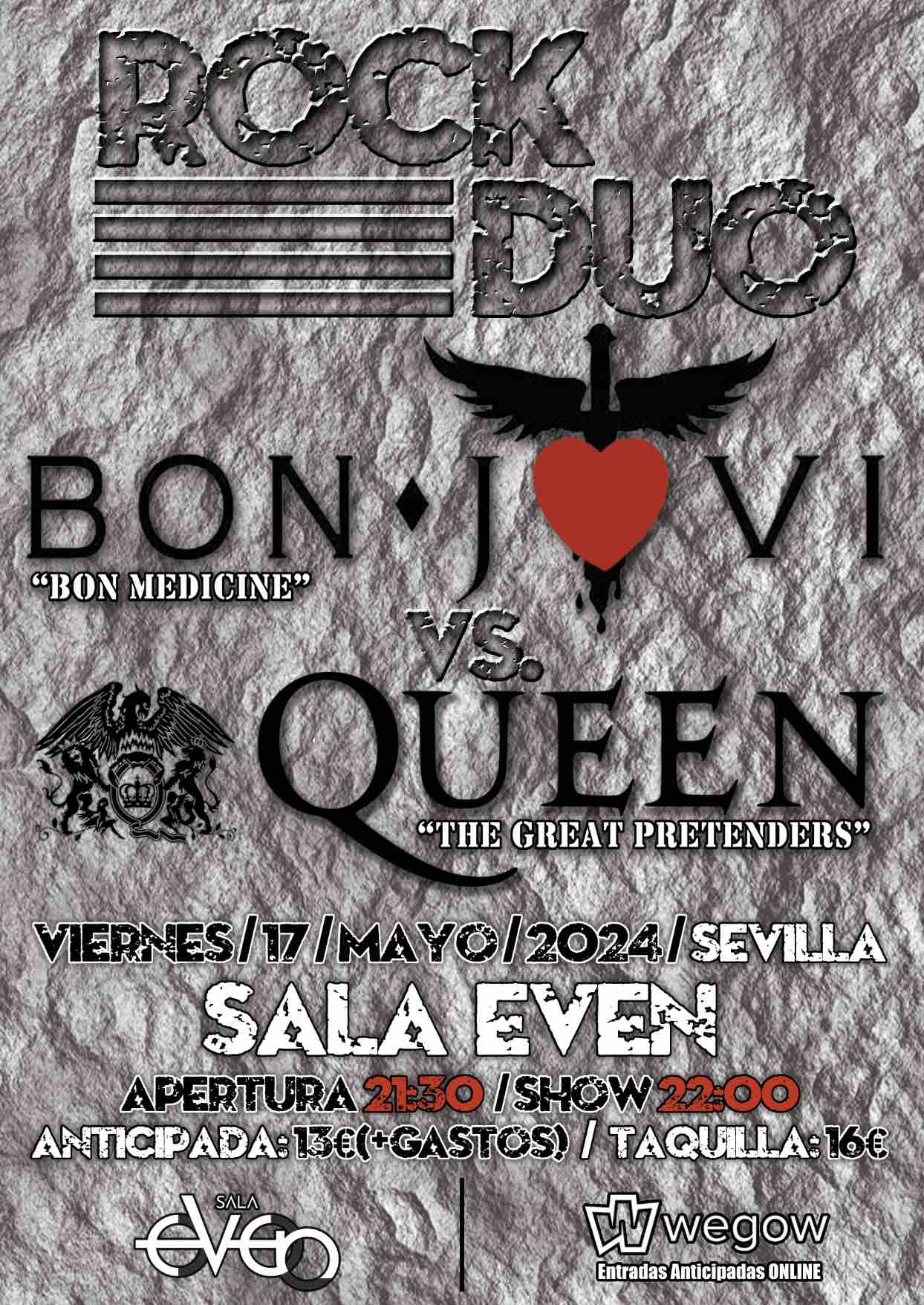 Fotografía promocional de ROCK DUO - Bon Jovi Vs. Queen (Sevilla)