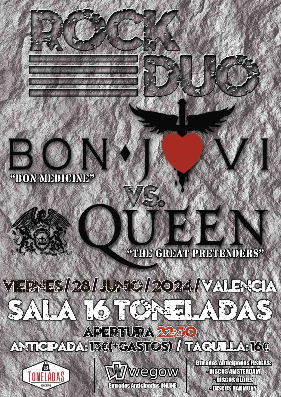 Fotografía promocional de ROCK DUO - Bon Jovi Vs. Queen (Valencia)