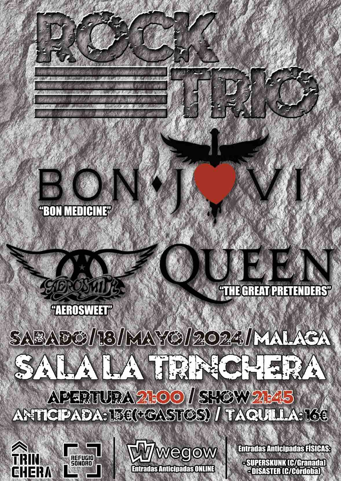 Fotografía promocional de ROCK TRIO - Bon Jovi, Queen & Aerosmith (Málaga)