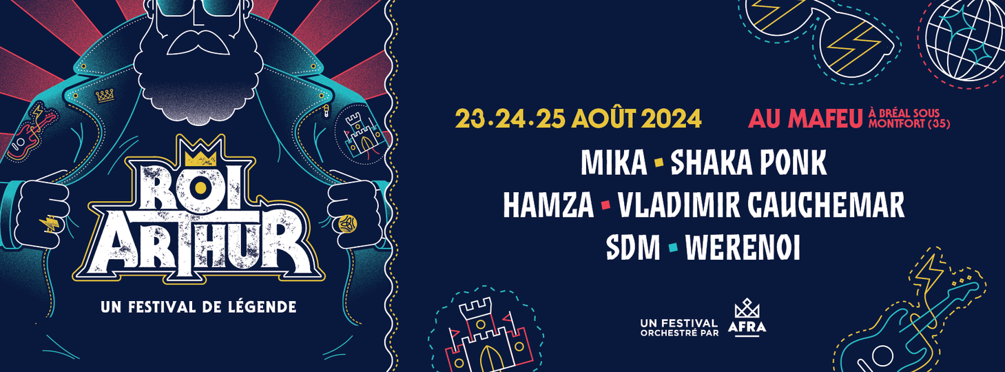 Photographie promotionnelle de Roi Arthur Festival 2024.