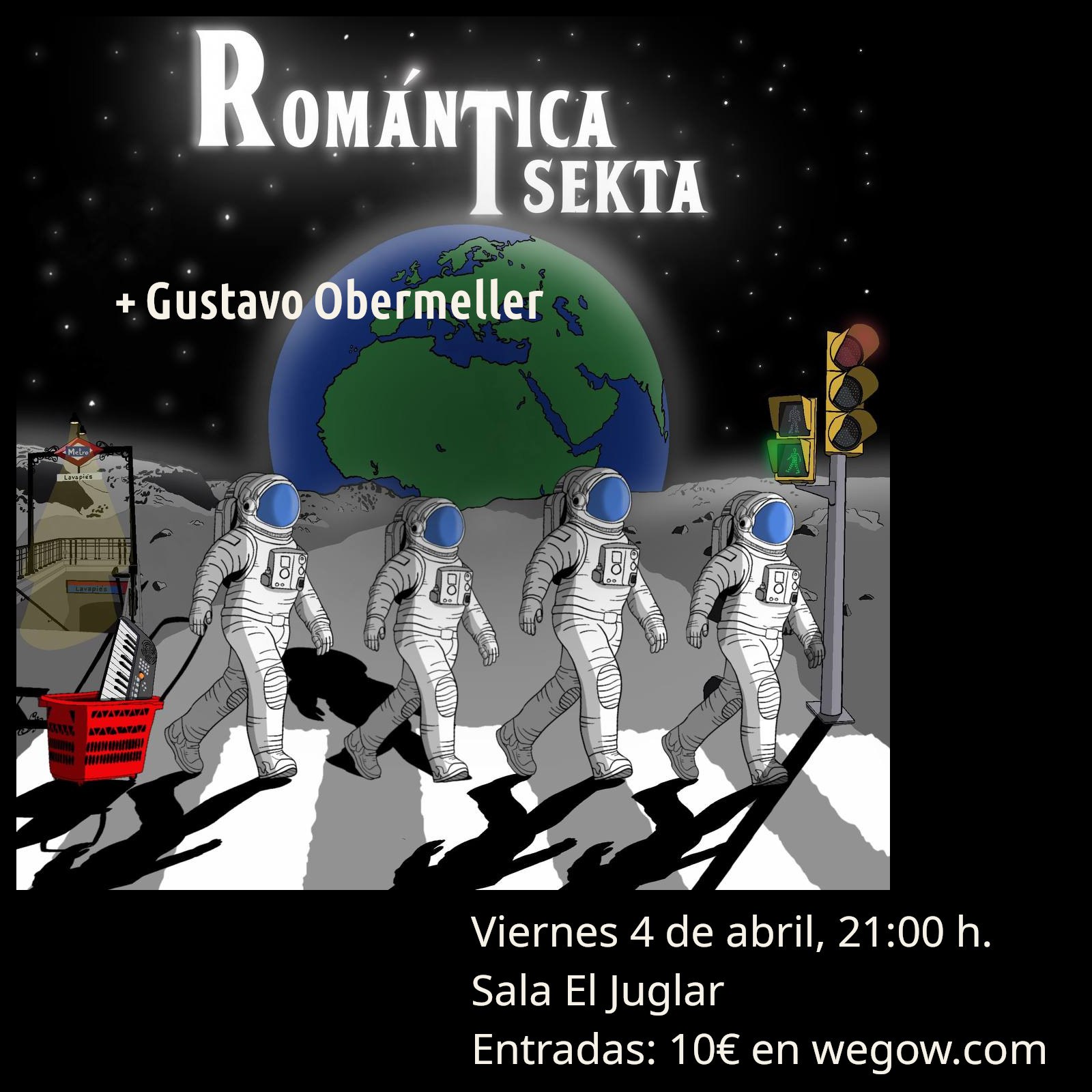 Fotografía promocional de Romántica Sekta y Gustavo Obermeller en el Juglar