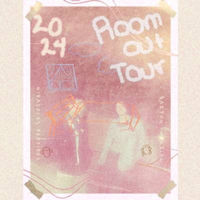 Fotografía promocional de Room out Tour con Barton y Girasoles Perdidos