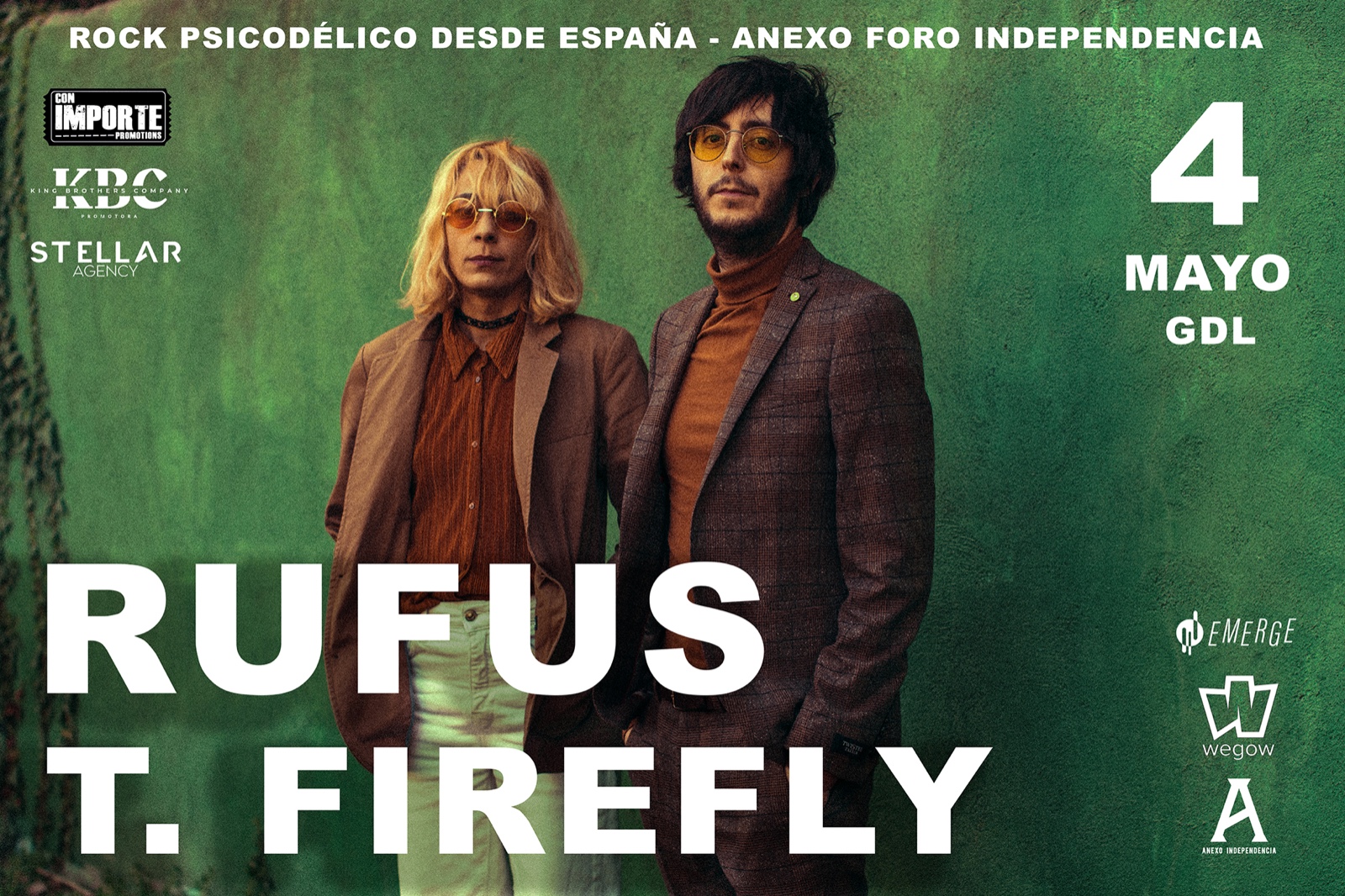 Fotografía promocional de RUFUS T. FIREFLY EN GDL