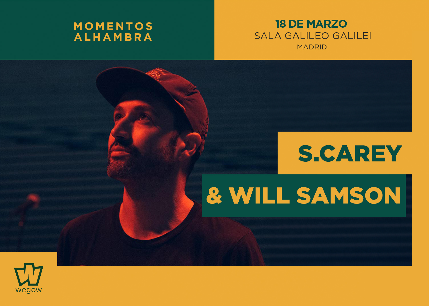 Fotografía promocional de S. Carey & Will Samson en Madrid | Momentos Alhambra