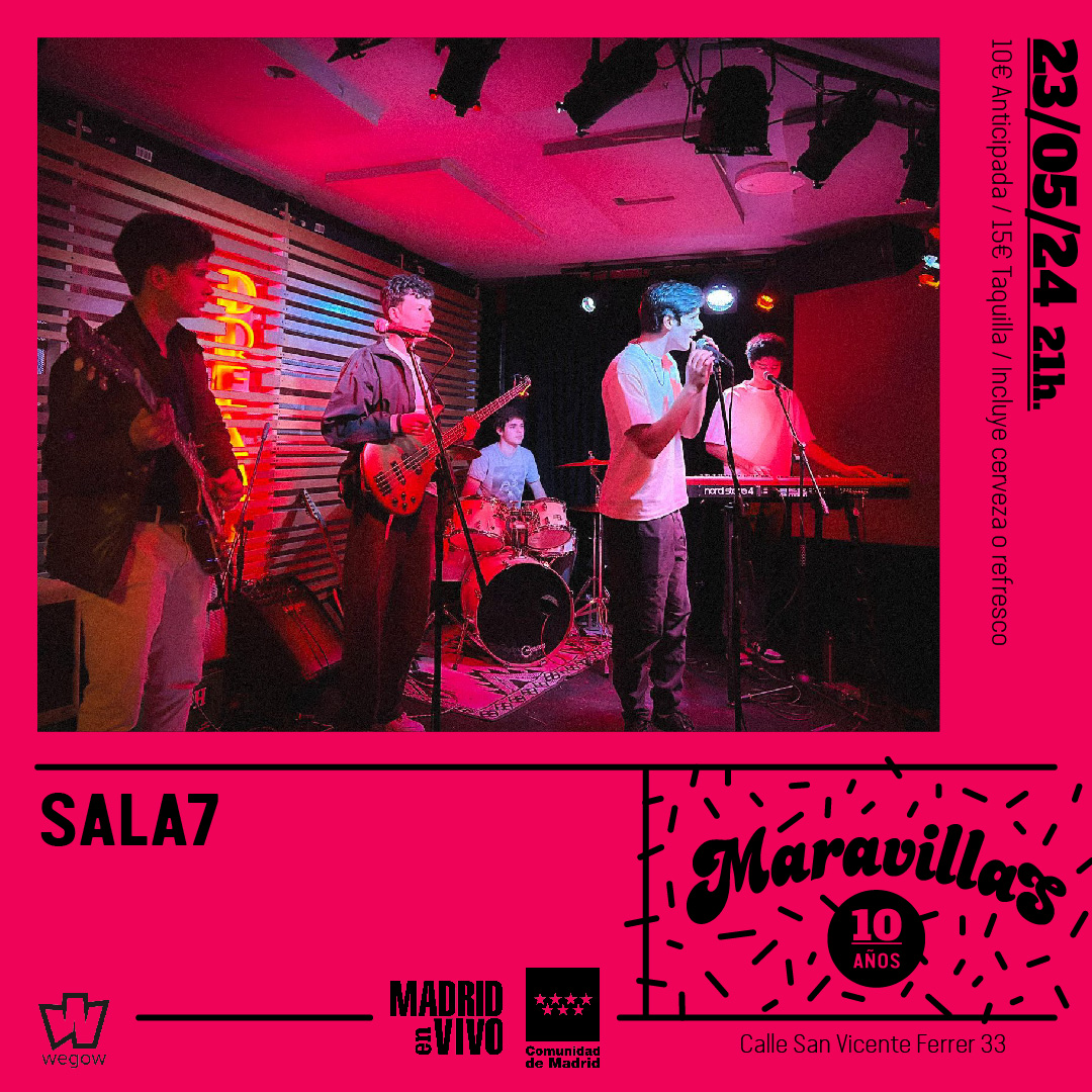 Fotografía promocional de Sala7 en Maravillas Club