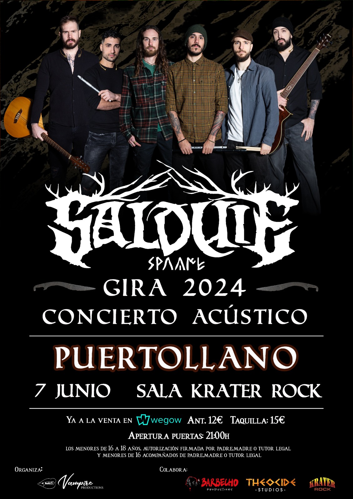 Fotografía promocional de Salduie en acústico en Puertollano