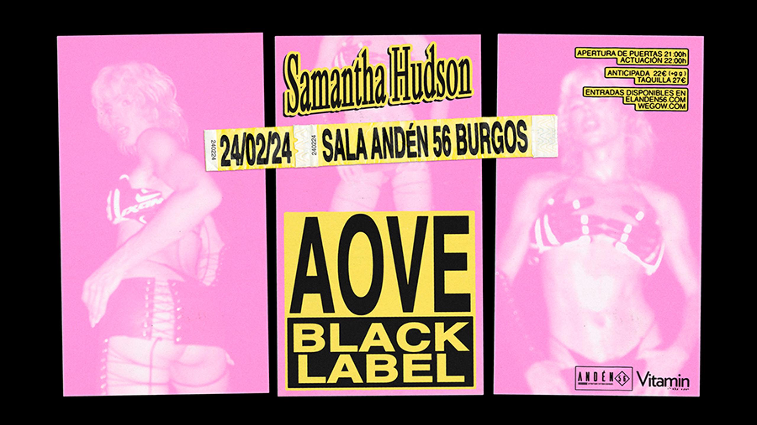 Fotografía promocional de SAMANTHA HUDSON Aove Black Label en Burgos