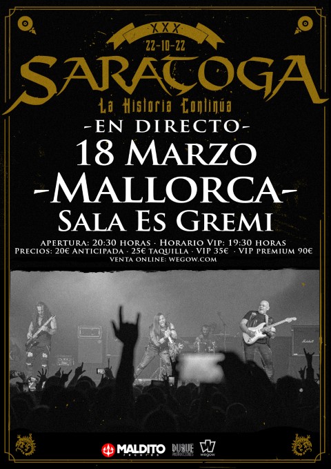 Fotografía promocional de Saratoga en Mallorca