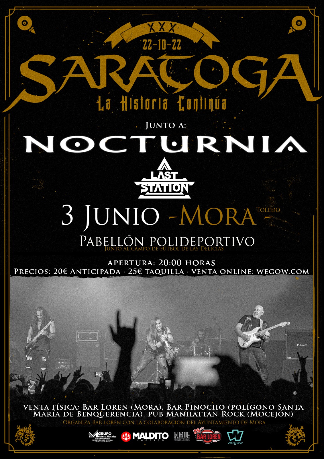 Promofoto von Saratoga Junto a Nocturnia y Last station en Mora- Toledo.
