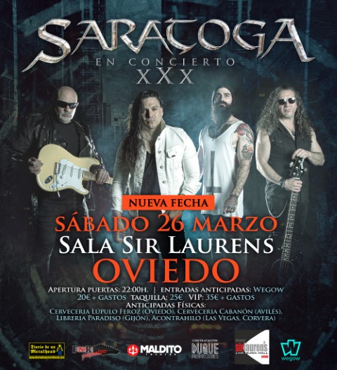 Fotografía promocional de Saratoga Oviedo sala Sir Laurens