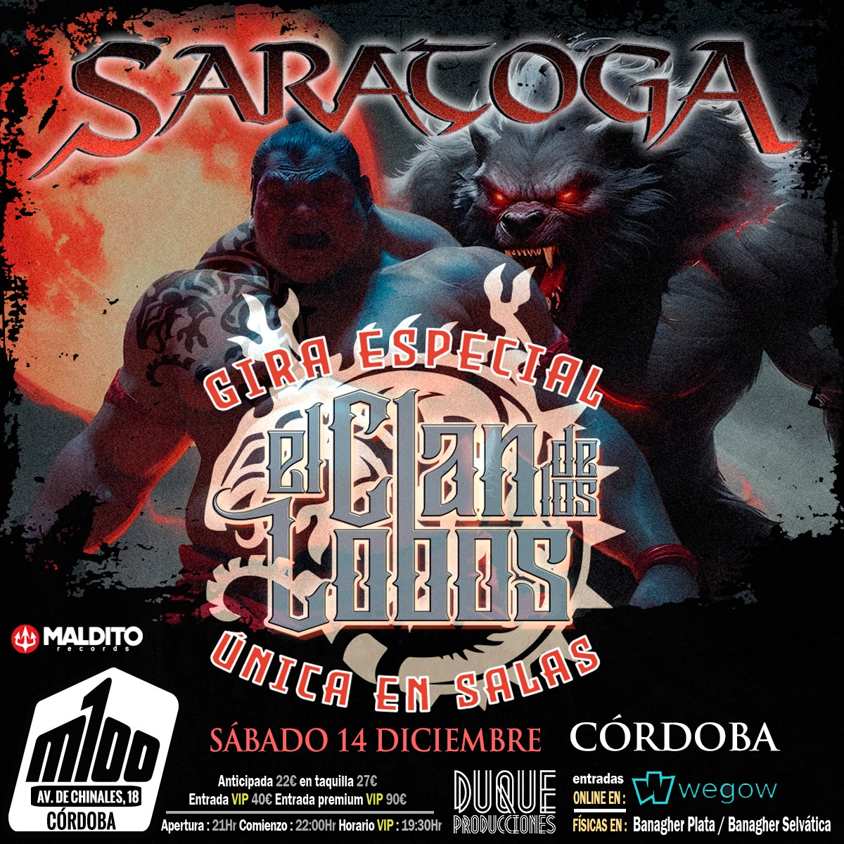 Fotografía promocional de Saratoga - Tour "El Clan de Los Lobos" en Córdoba