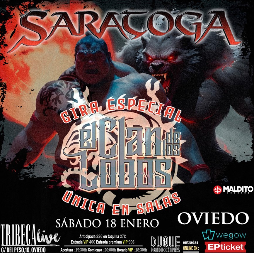 Fotografía promocional de Saratoga - Tour "El Clan de Los Lobos" en Oviedo