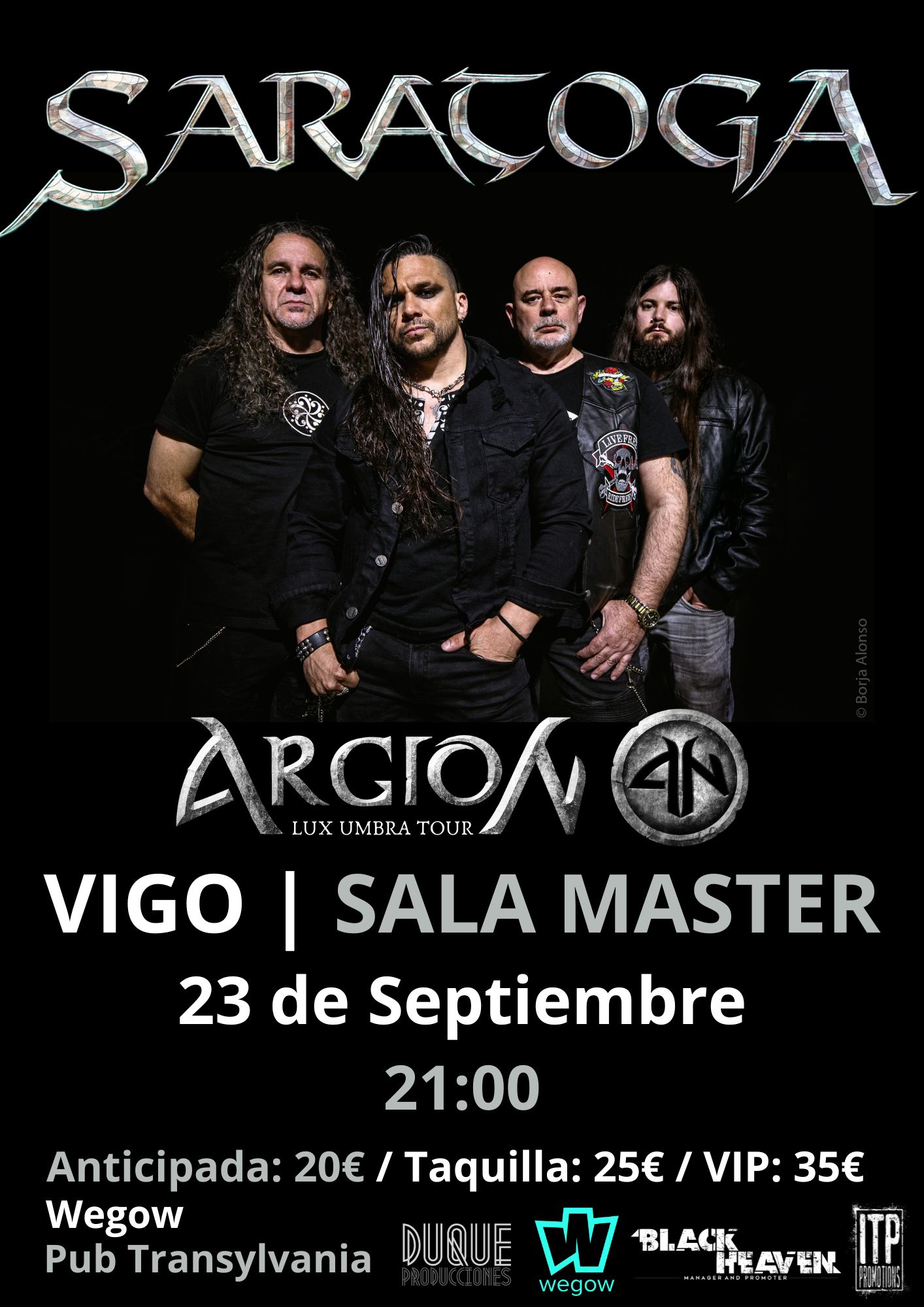 Fotografía promocional de SARATOGA Y ARGION EN VIGO