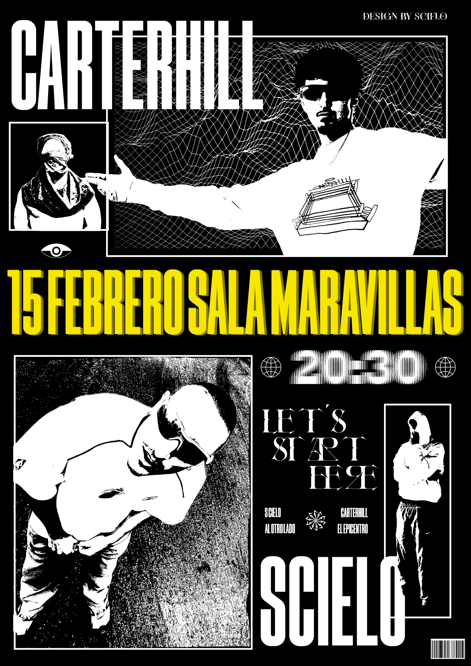 Promotional photograph of S.Cielo + CarterHill en Maravillas Club.