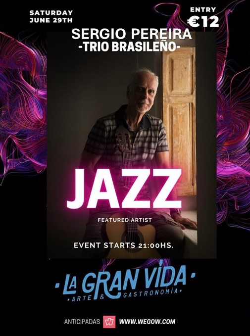 Fotografía promocional de Sergio Pereira a trio - Bossa Jazz en Gata de Gorgos