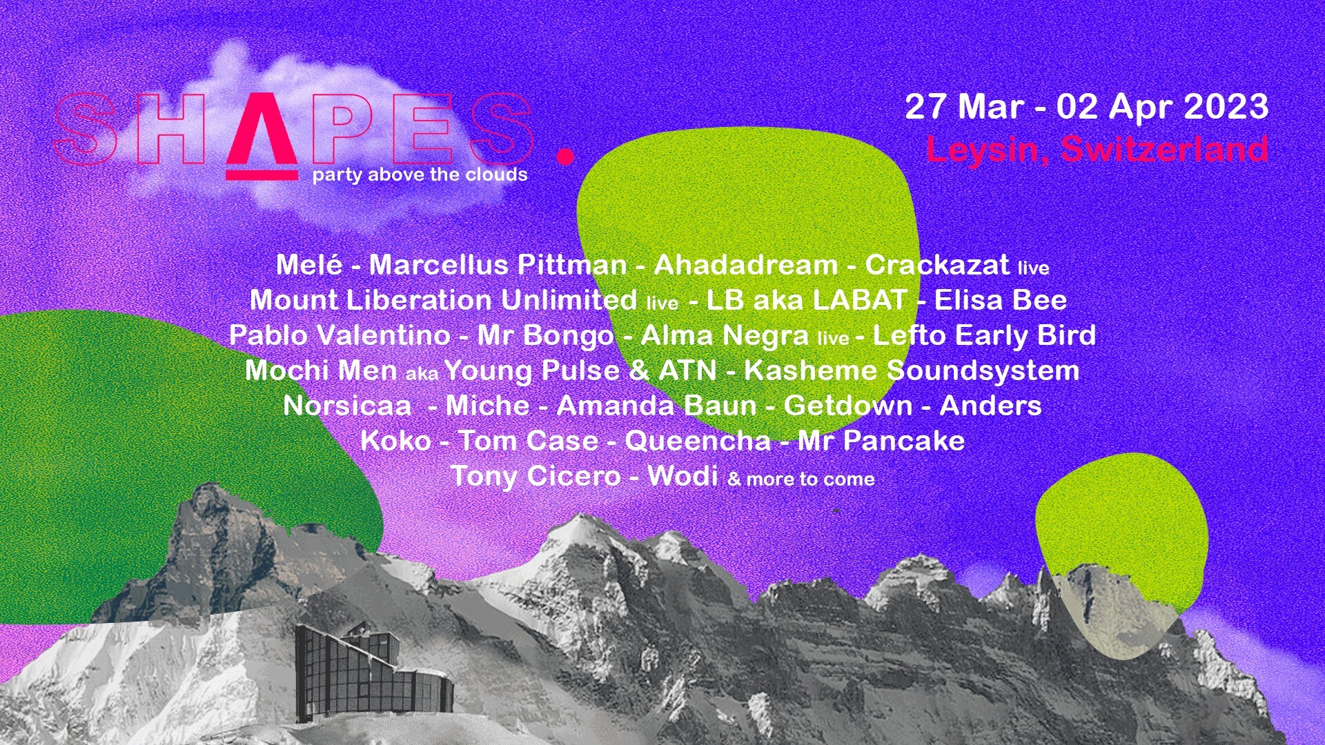 Promofoto von Shapes Festival LEYSIN 2023.