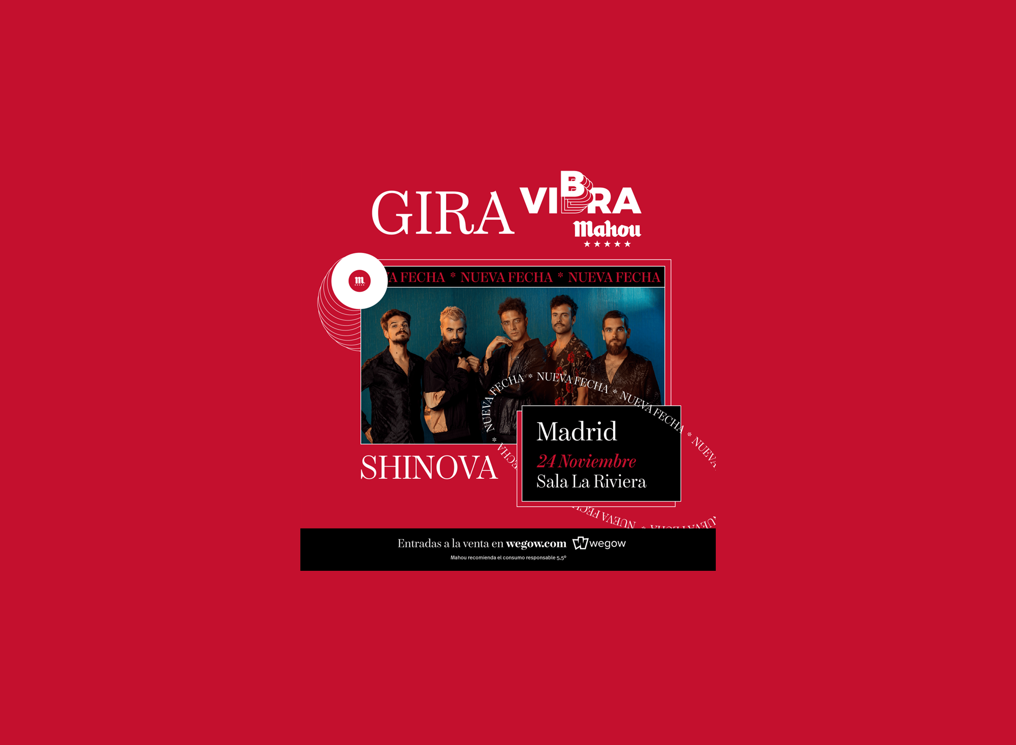 Fotografía promocional de SHINOVA - Sala La Riviera (Madrid) Domingo 24 | GIRA VIBRA MAHOU. SOLD OUT