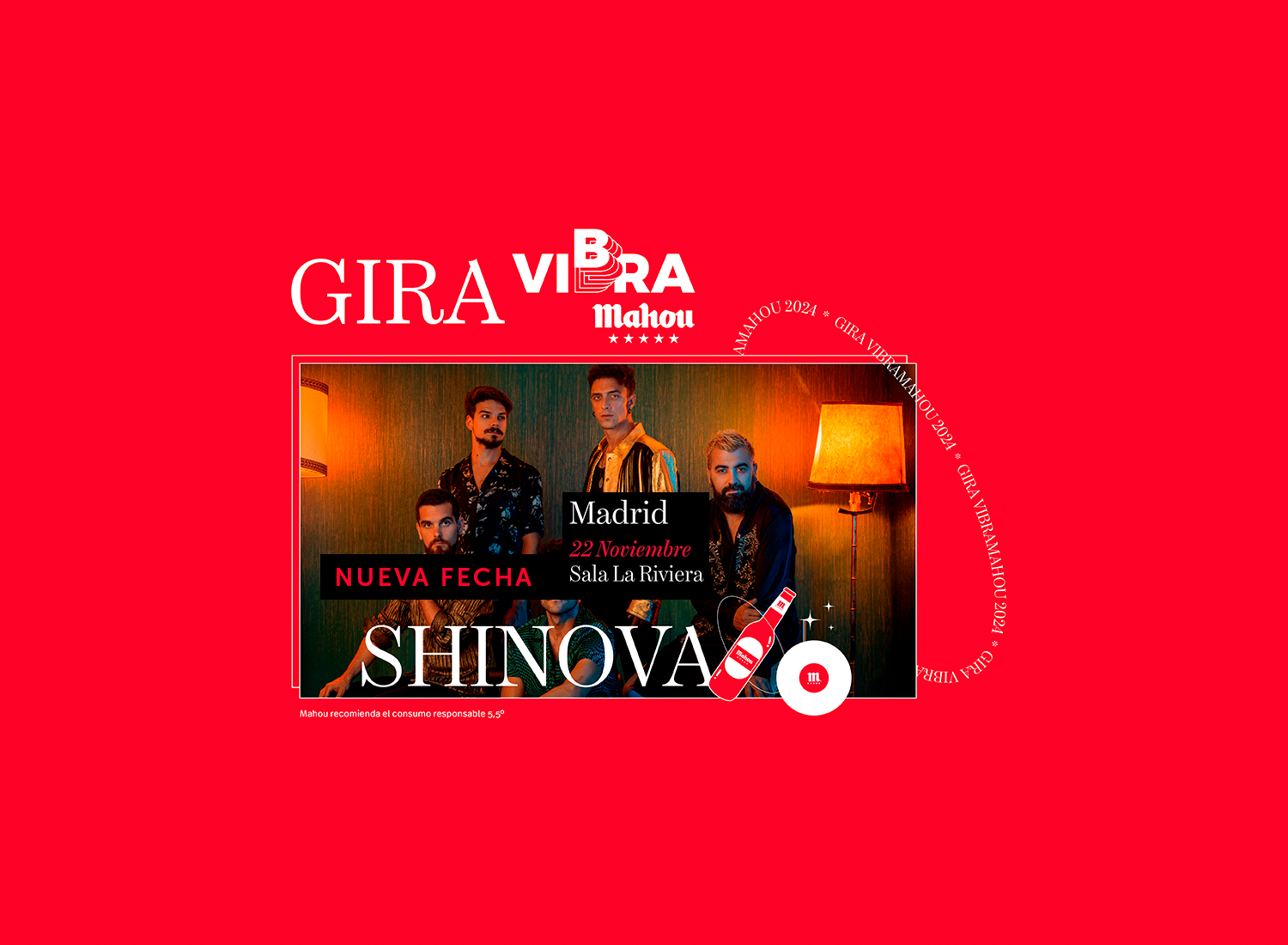 Fotografía promocional de SHINOVA - Sala La Riviera (Madrid) Viernes 22 GIRA VIBRA MAHOU. SOLD OUT