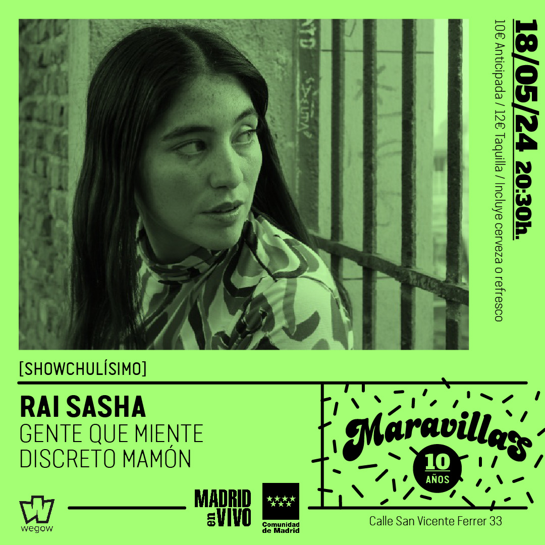 Fotografía promocional de ShowChulísimo: Gente que Miente + Rai Sasha + Discreto Mamón en Maravillas Club