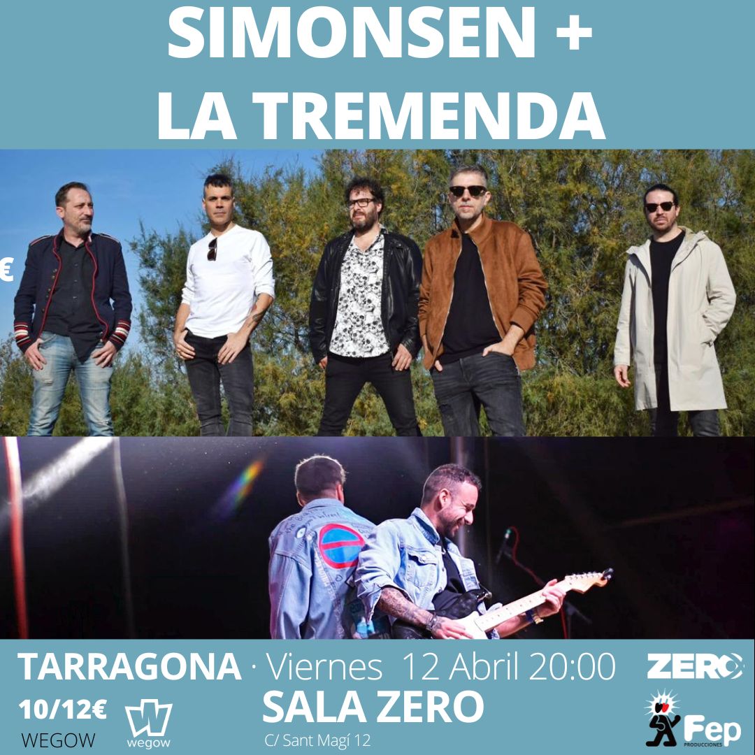 Fotografía promocional de SIMONSEN + LA TREMENDA, SALA ZERO TARRAGONA