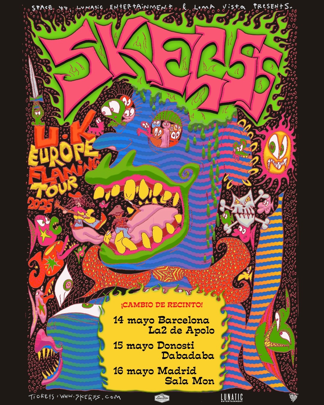 Fotografía promocional de Skegss + Nadie Patín en Barcelona