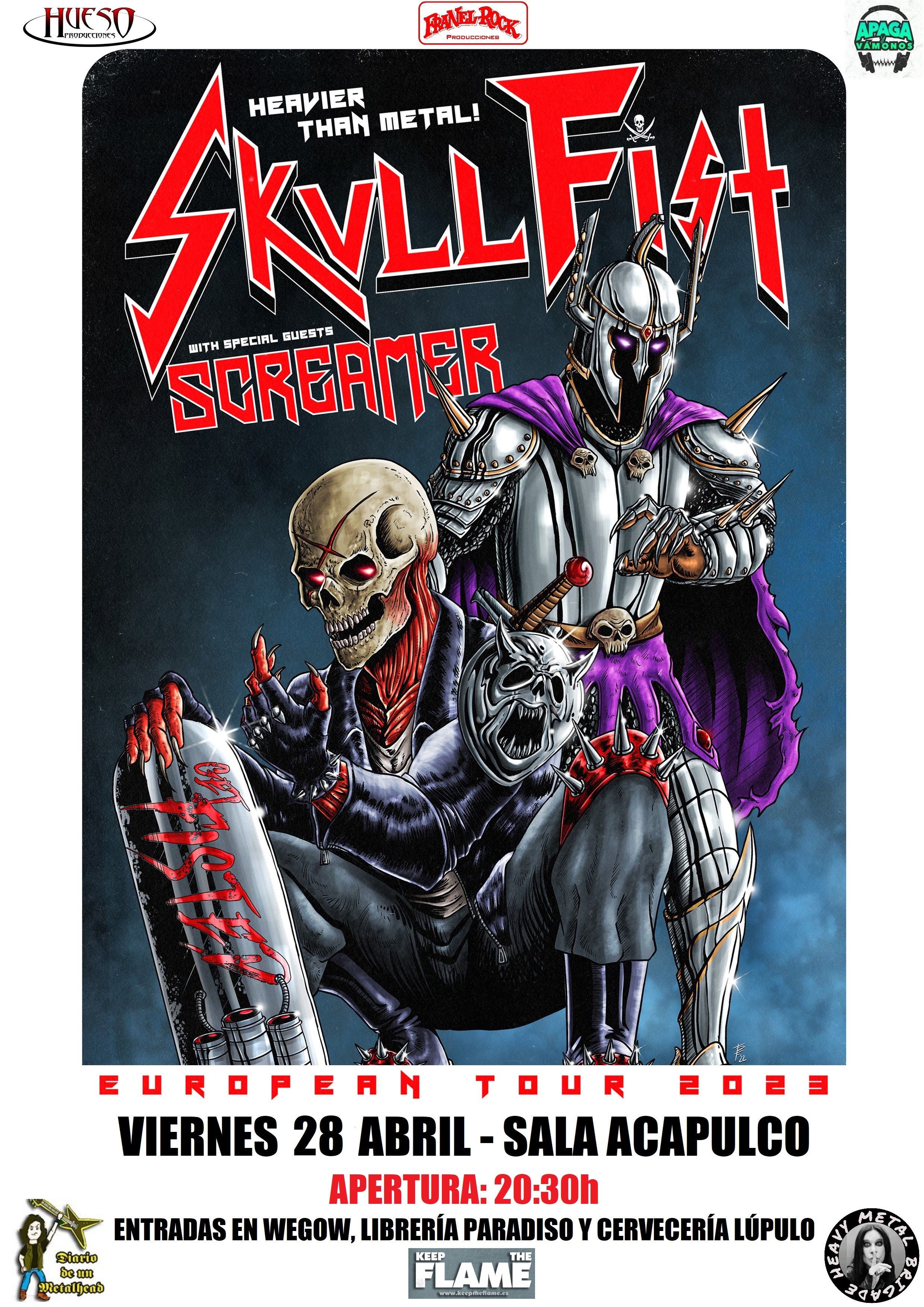 Fotografía promocional de SKULL FIST en Gijón