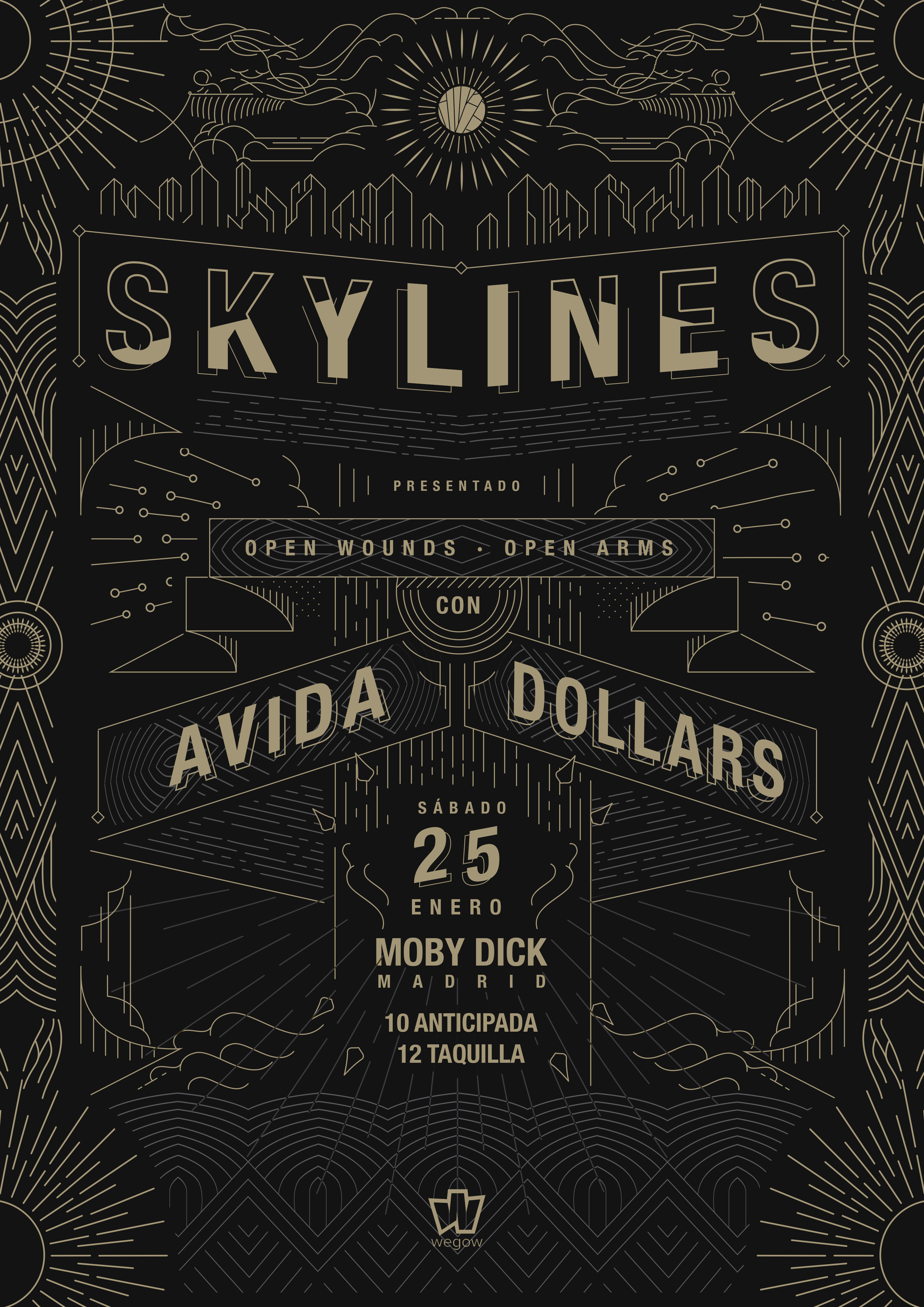 Skylines + Avida Dollars concert in Madrid