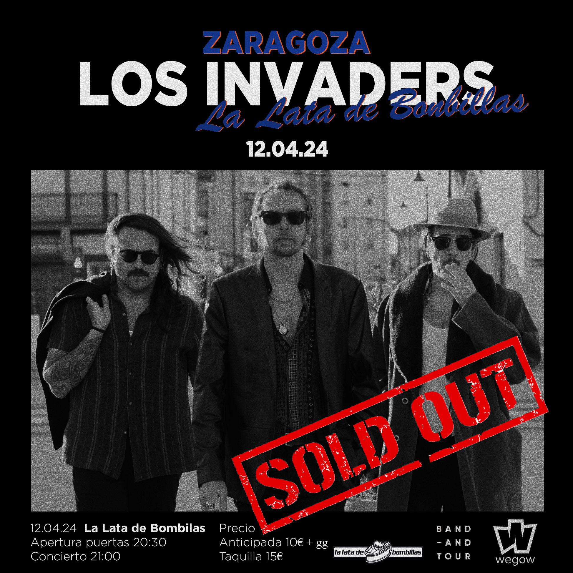 Fotografía promocional de Los Invaders - Zaragoza La lata de bombillas