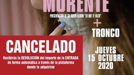 CANCELADO - SOLEÁ MORENTE + TRONCO en Madrid (Sala Cool)