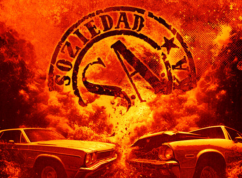 Fotografía promocional de Soziedad Alkoholika en Zorrotza. Sold out.