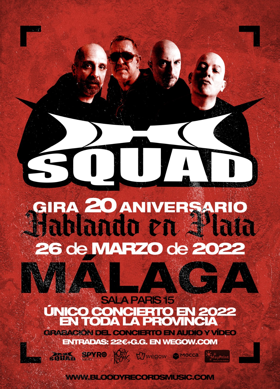 Fotografía promocional de SQUAD · Hablando en Plata en Málaga