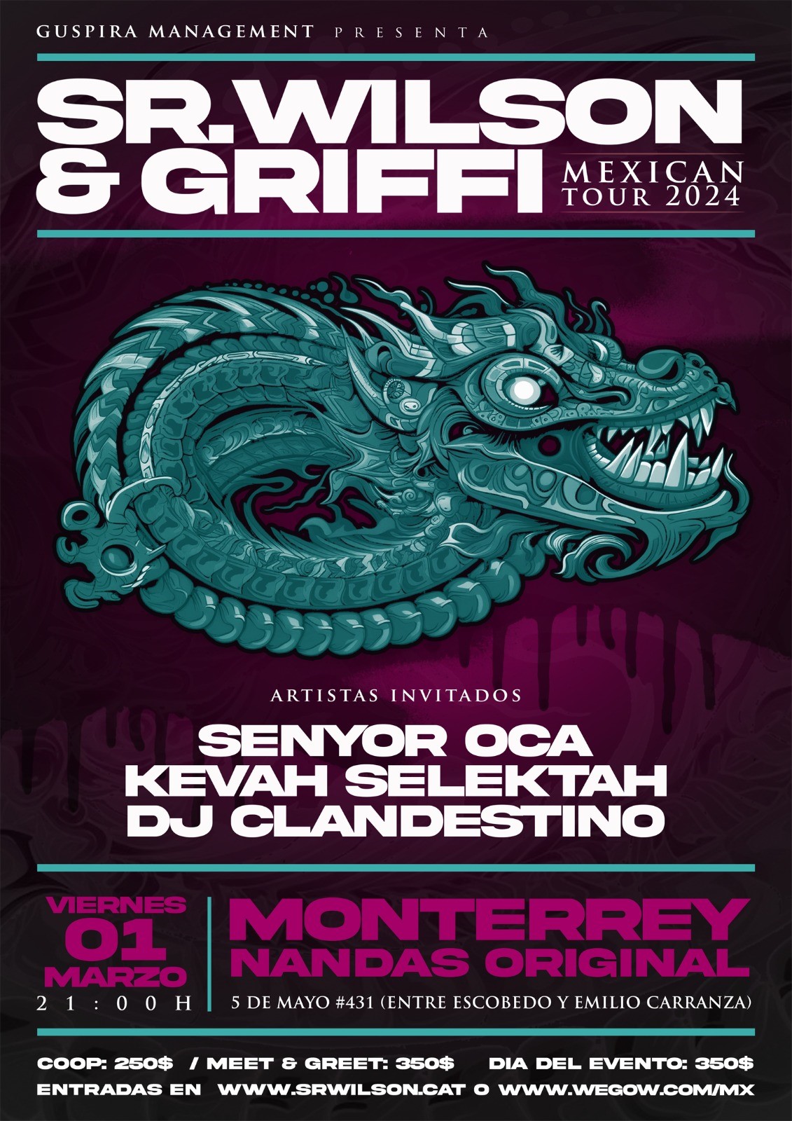 Fotografía promocional de Sr. Wilson & Griffi en Monterrey