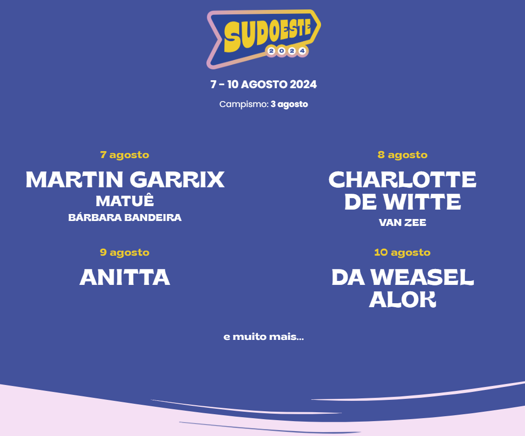 Promofoto von Sudoeste Festival 2024.
